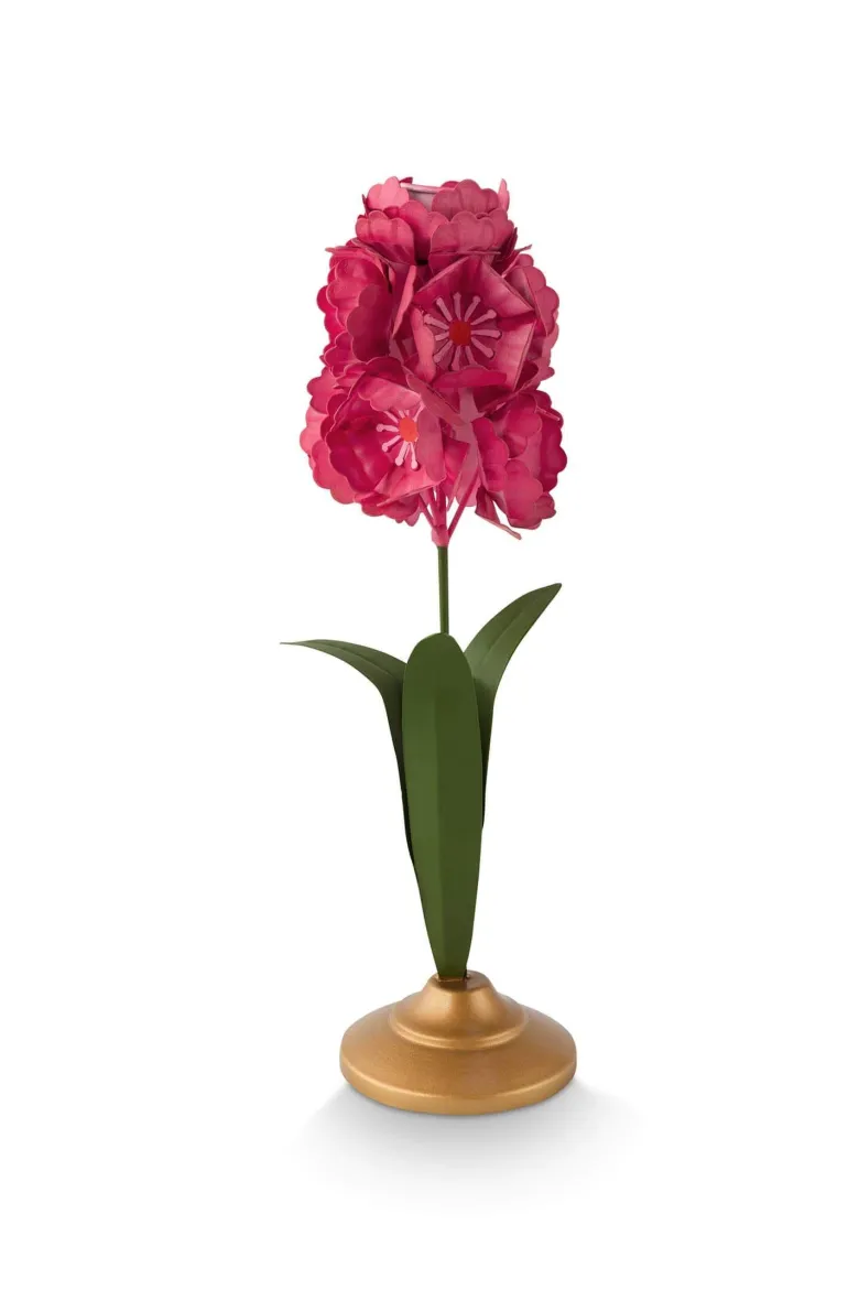 Kerzenständer Metall Blume Rosa 31.5cm