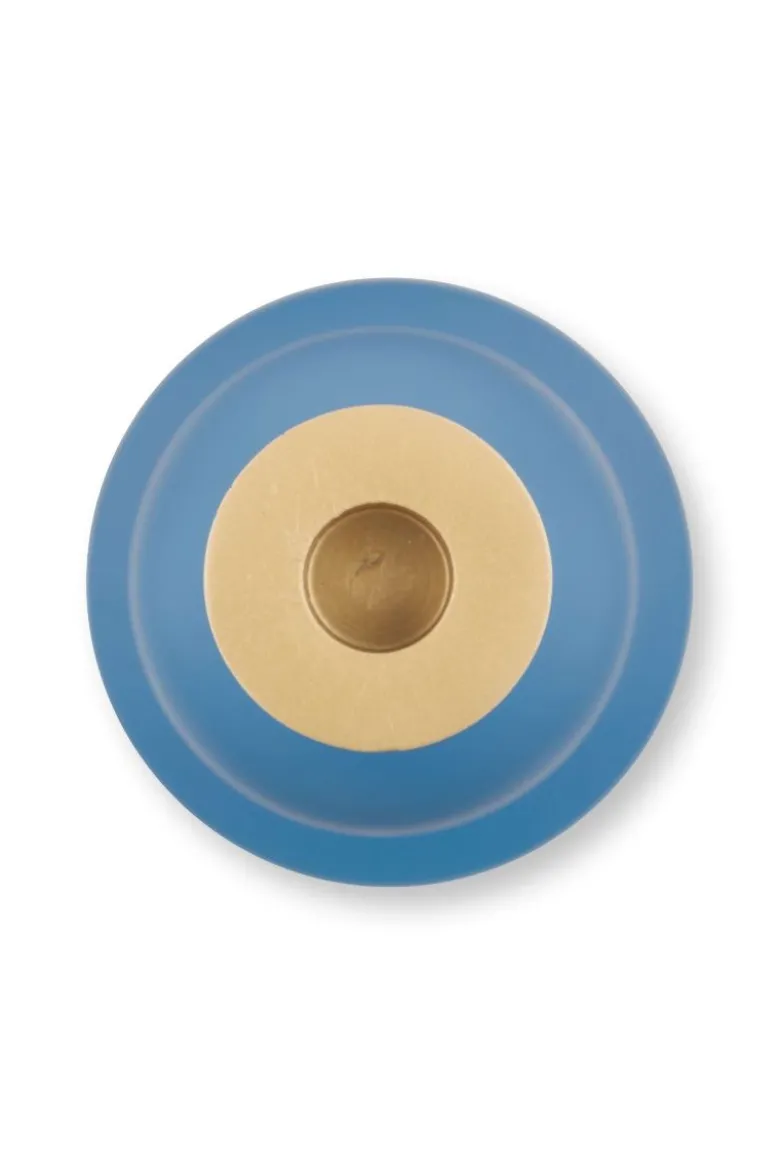 Kerzenständer Metall Kugel Matt Hellblau 24cm