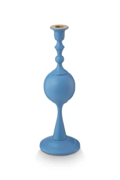 Kerzenständer Metall Kugel Matt Hellblau 37cm