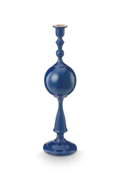 Kerzenständer Metall Kugel Marineblau 44cm