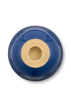 Kerzenständer Metall Kugel Marineblau 37cm