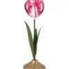 Kerzenständer Metall Tulpe Rosa 26cm