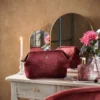 Kosmetiktasche Extra Gross Samt Quiltey Days Rot