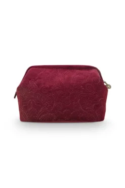 Kosmetiktasche Extra Gross Samt Quiltey Days Rot