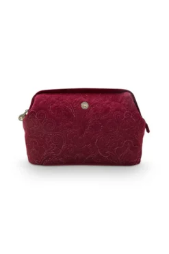 Kosmetiktasche Extra Gross Samt Quiltey Days Rot