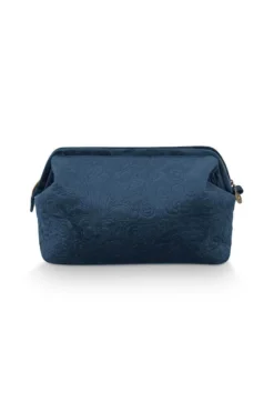 Kosmetiktasche Extra Gross Samt Quiltey Days Blau