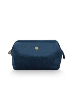Kosmetiktasche Extra Gross Samt Quiltey Days Blau