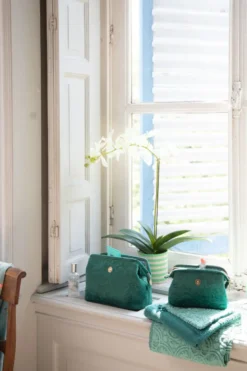 Kosmetiktasche Klein Quiltey Days Grün