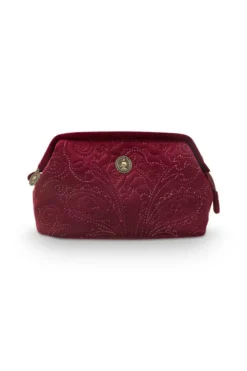 Kosmetiktasche Klein Samt Quiltey Days Rot