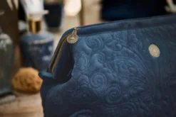 Kosmetiktasche Klein Samt Quiltey Days Blau