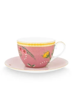 La Majorelle Cappuccino Tasse & Undertasse Rosa