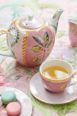 La Majorelle Set/2 Cappuccino Tassen & Undertassen Rosa