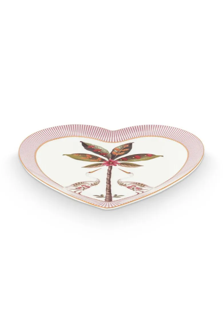 La Majorelle Set/2 Herz Form Teller Rosa