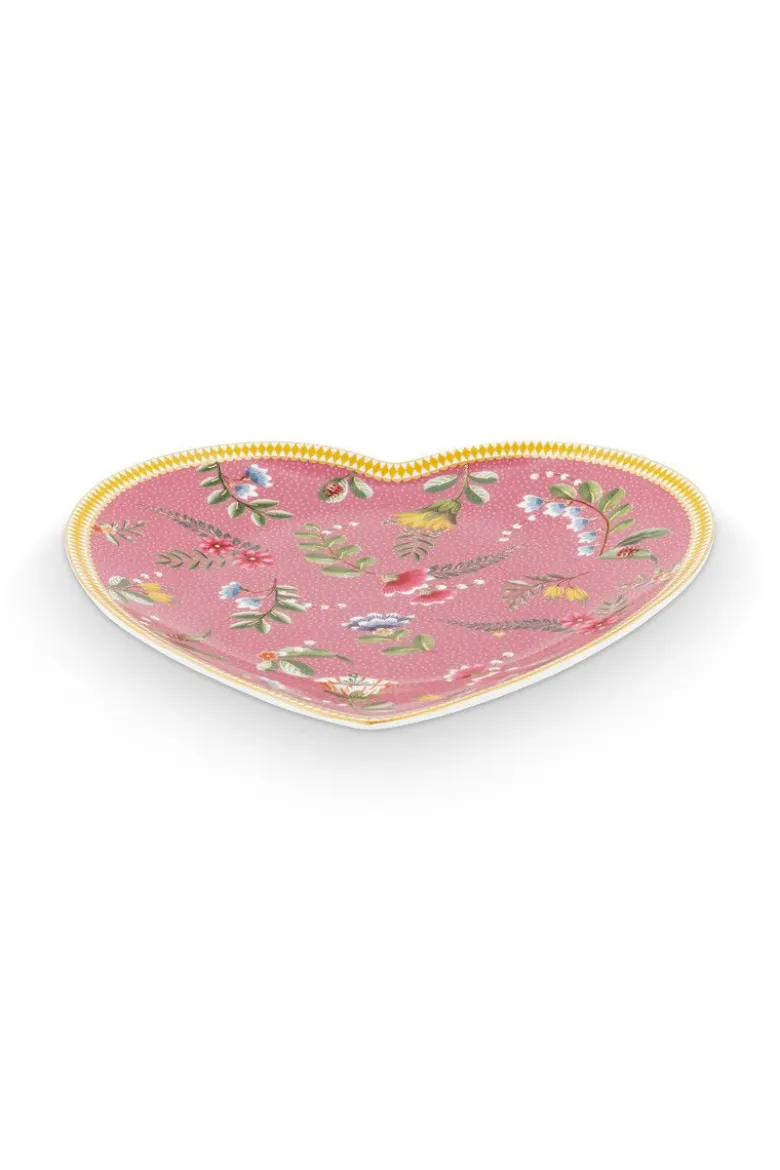 La Majorelle Set/2 Herz Form Teller Rosa