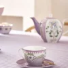 Lily & Lotus Set/2 Cappuccino Tasse & Untertasse Lila