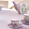 Lily & Lotus Set/2 Espresso Tasse & Untertasse Lila