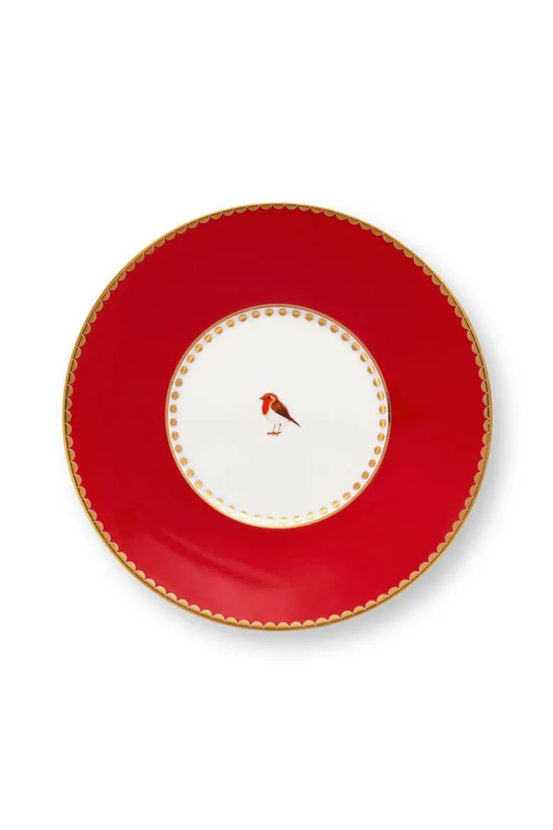 Love Birds Espresso Cup & Saucer Red/Pink