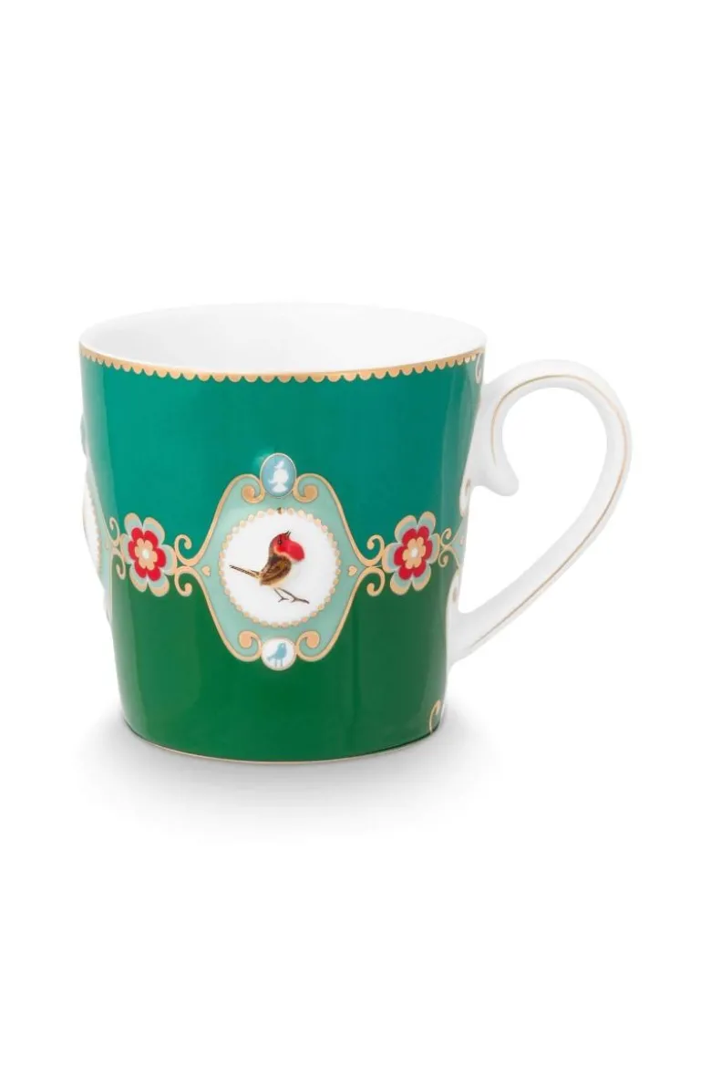 Love Birds Tasse Gross Grün Duo