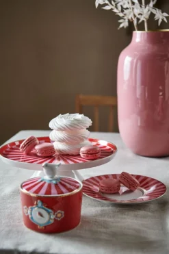 Love Birds Zuckerdose Rot/Rosa