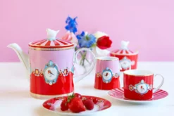 Love Birds Zuckerdose Rot/Rosa