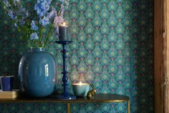 Metall Vase Blau 32cm