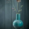 Metall Vase Dunkelgrün 40cm