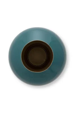 Metall Vase Dunkelgrün 40cm