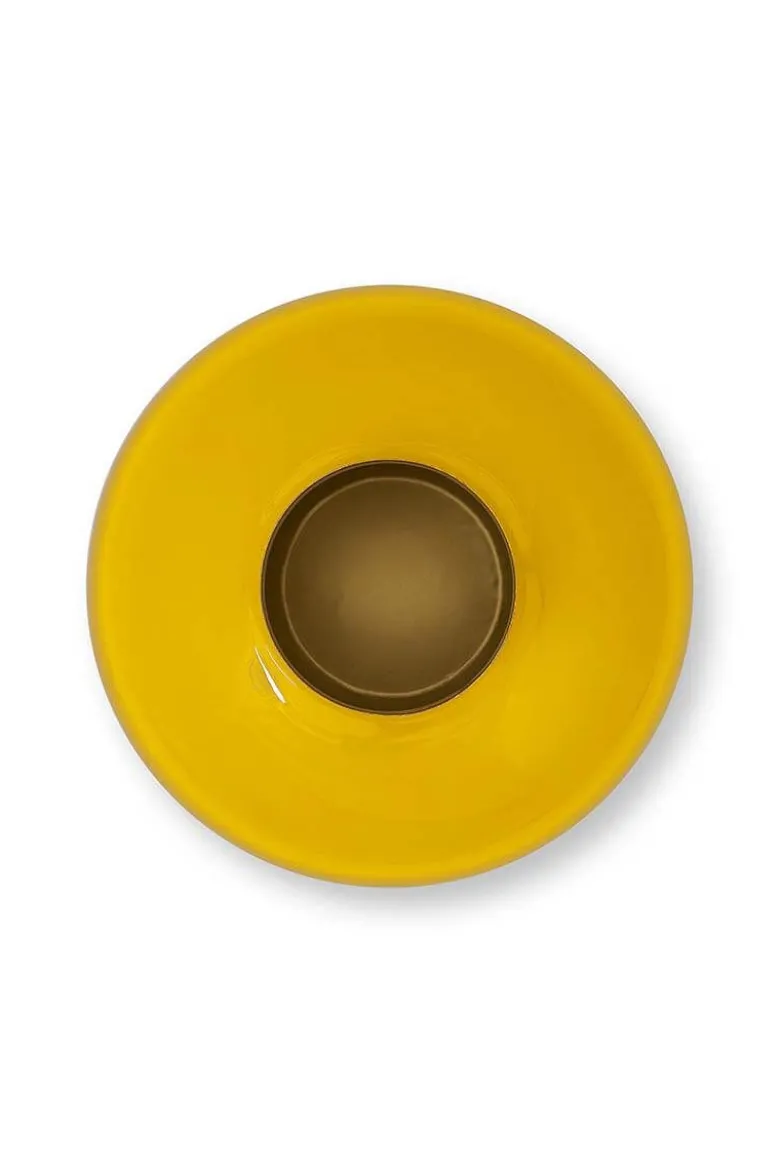 Metall Vase Gelb 32cm