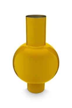 Metall Vase Gelb 40cm