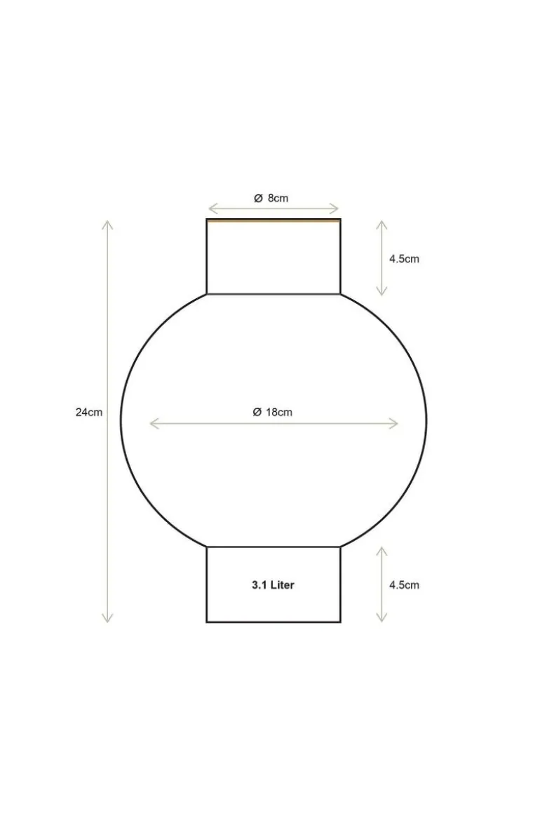 Metall Vase Grün 24cm