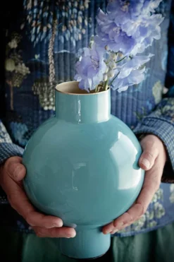 Metall Vase Grün 24cm