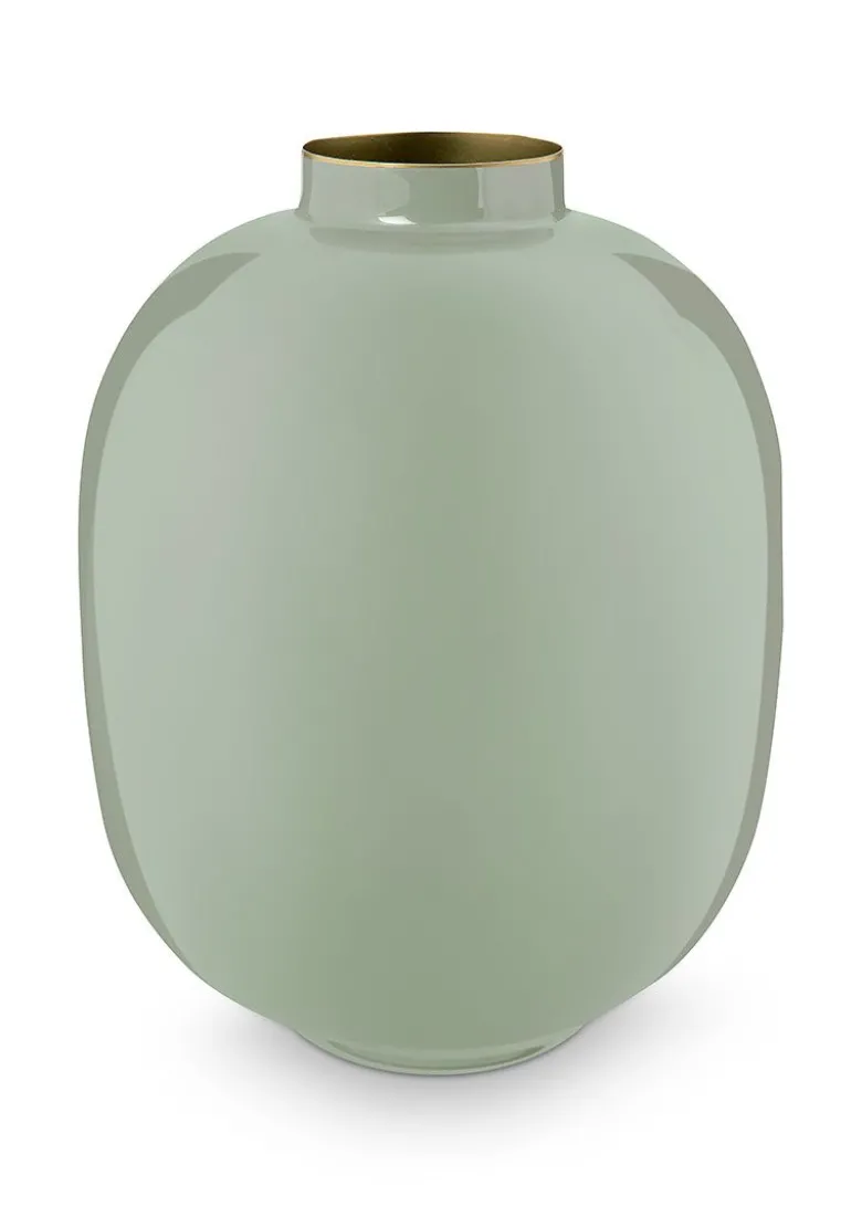 Metall Vase Grün 32cm