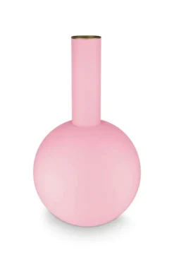 Metall Vase Gross Matt Hellrosa 42cm
