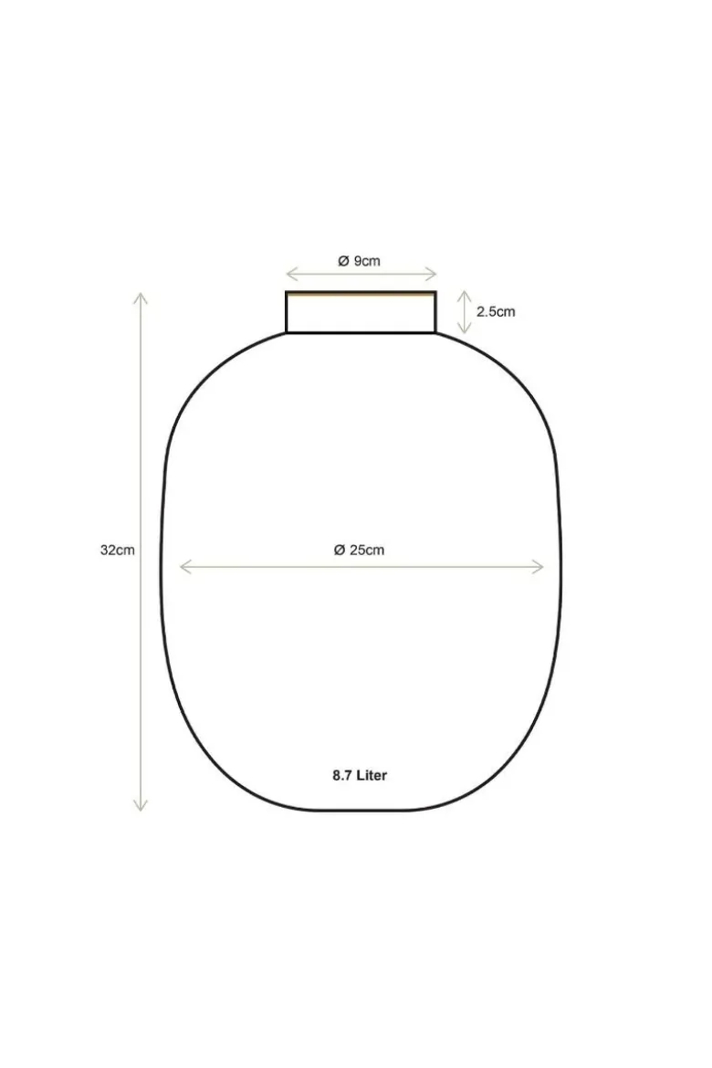 Metall Vase Khaki 32cm