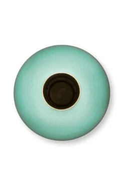 Metall Vase Klein Knallblau 26cm