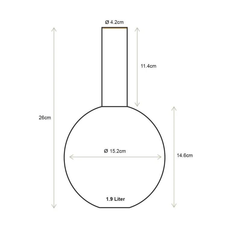 Metall Vase Klein Knallrosa 26cm