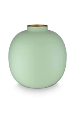 Metall Vase Matt Knallgrün 23cm