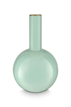 Metall Vase Mittel Blau 33cm