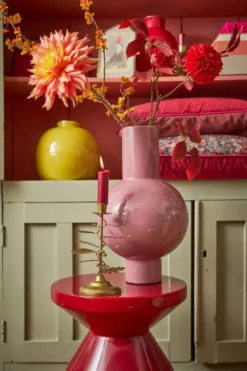 Metall Vase Rosa 40cm