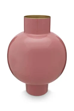 Metall Vase Rosa 42cm