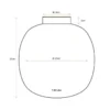 Metall Vase Violett 23cm