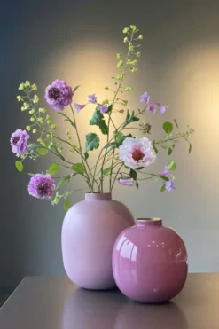 Metall Vase Violett 23cm