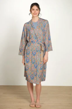 Naomi Kimono Ornamento Blau
