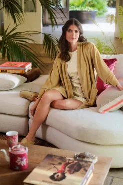 Naomi Kimono Velvet Beige