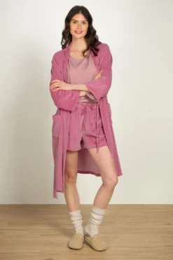 Naomi Kimono Velvet Rosa