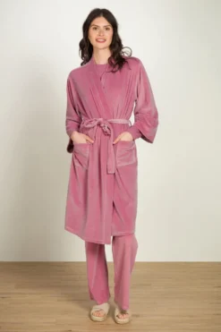 Naomi Kimono Velvet Rosa