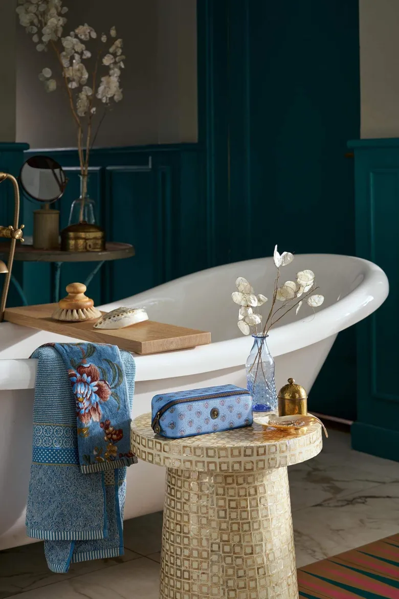 Necessaire Cyrille Klein Jaipur Flower Blau