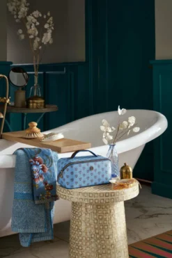 Necessaire Cyrille Mittelgroß Jaipur Flower Blau