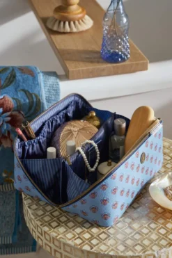 Necessaire Cyrille Mittelgroß Jaipur Flower Blau