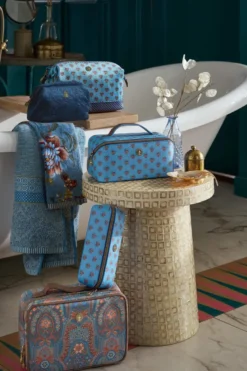 Necessaire Cyrille Mittelgroß Jaipur Flower Blau